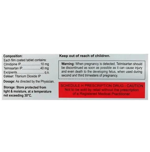 cilacar t 10/40mg tablet 14's